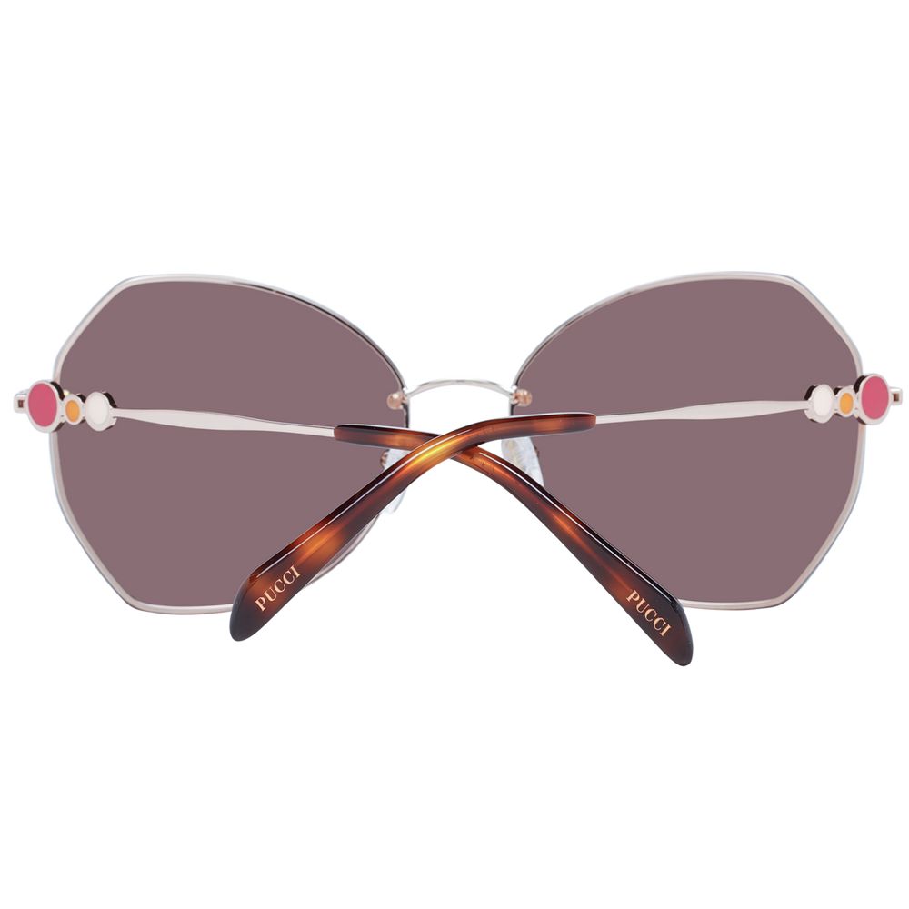 Emilio Pucci Rose Gold Metal Sunglasses