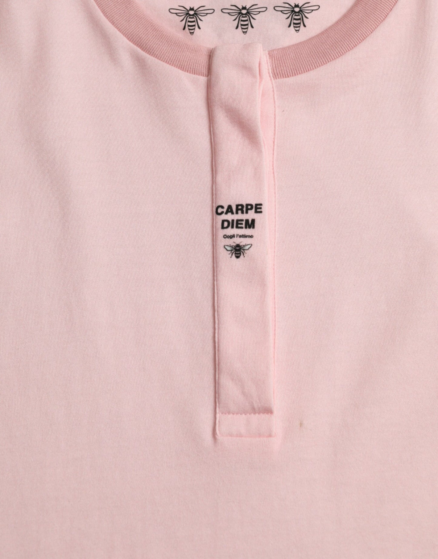 Dolce & Gabbana Pink Floral Print Cotton Short Sleeves T-shirt