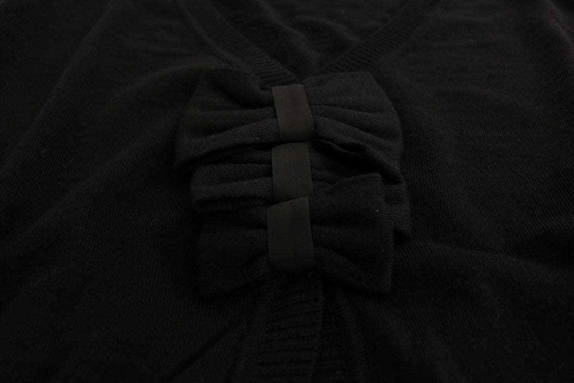 MARGHI LO' Black Wool Blouse Sweater