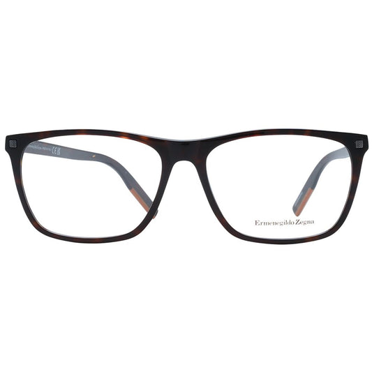 Ermenegildo Zegna Brown Plastic Glasses (Frames)