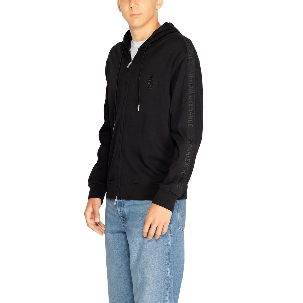 Armani Exchange Black Cotton Hoody