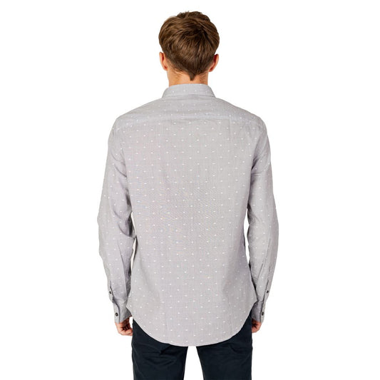 Armani Exchange Black Cotton Pattern Shirt