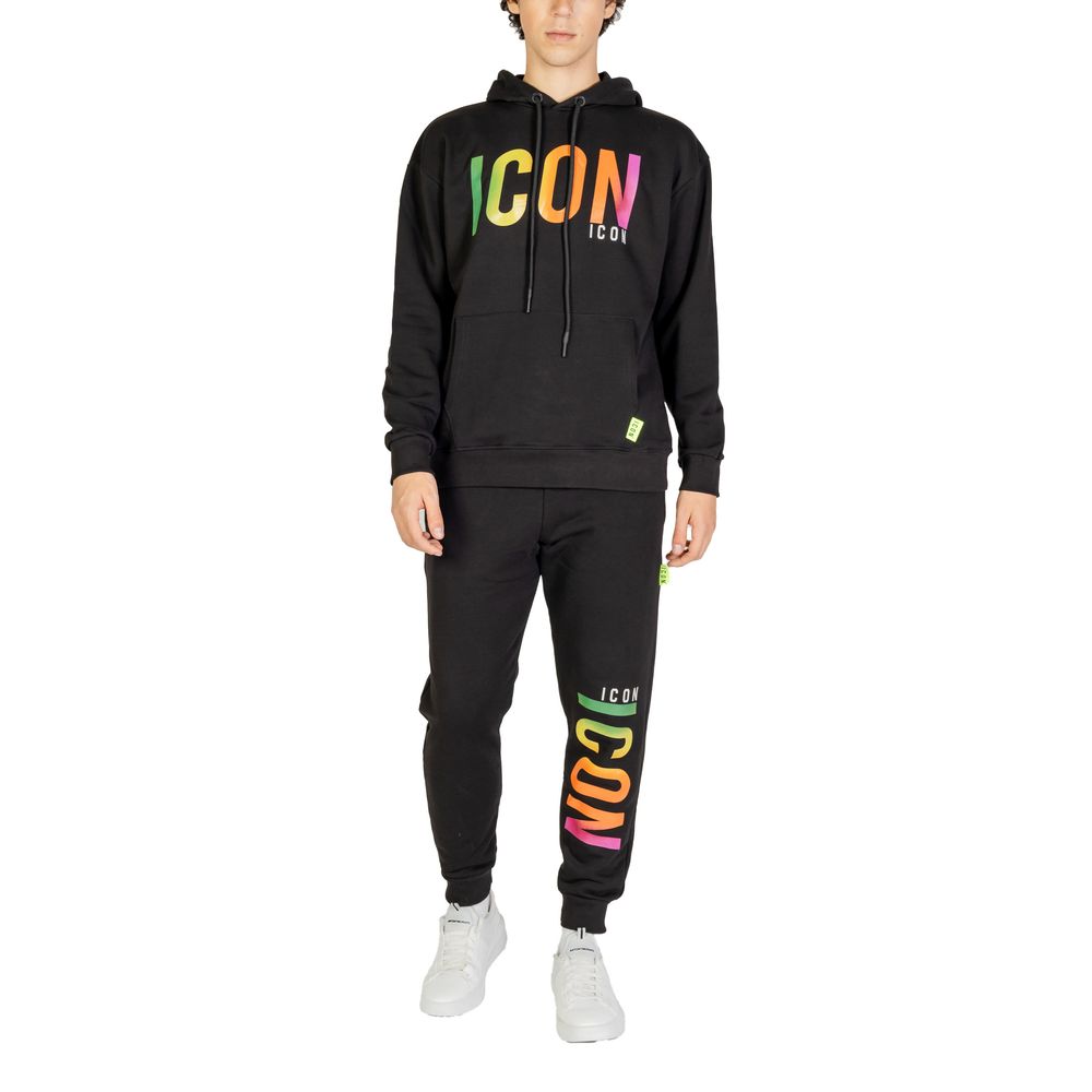 Icon Black Cotton Hoody