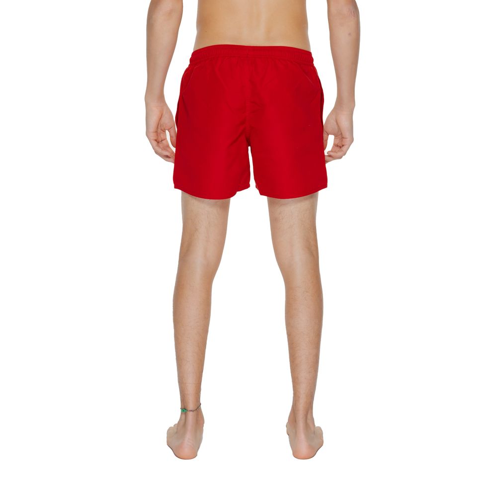 EA7 Emporio Armani Red Polyester Swim Short