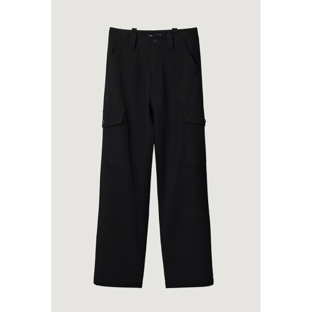 Desigual Black Polyester Cropped Pant