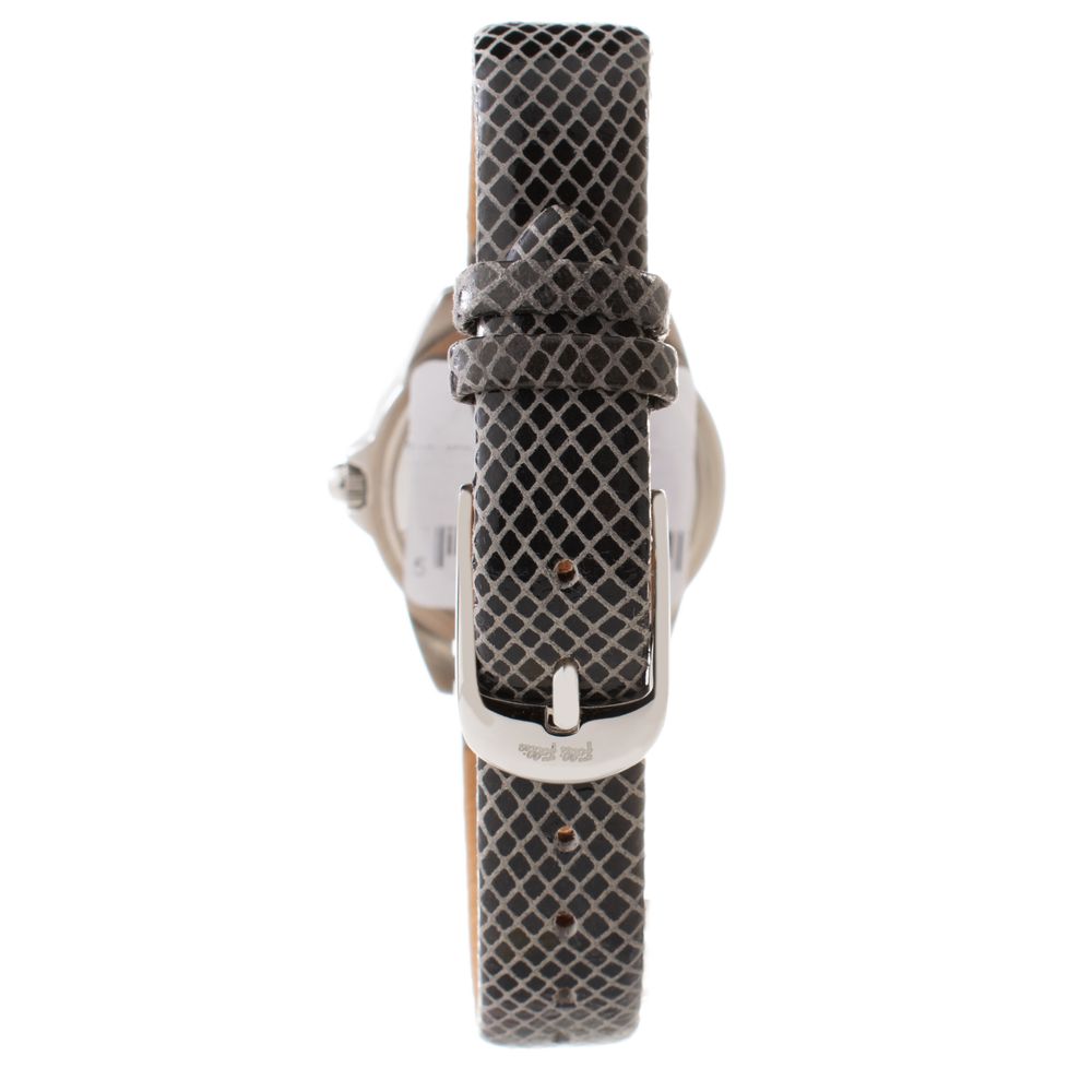 Folli Follie Gray Leather Dress Watch