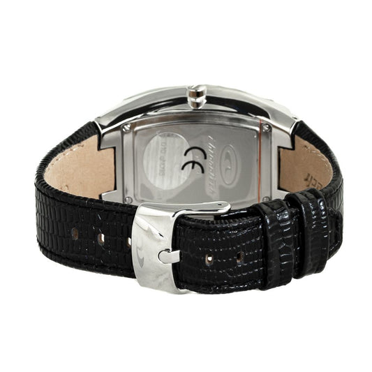 Chronotech Black Leather Dress Watch