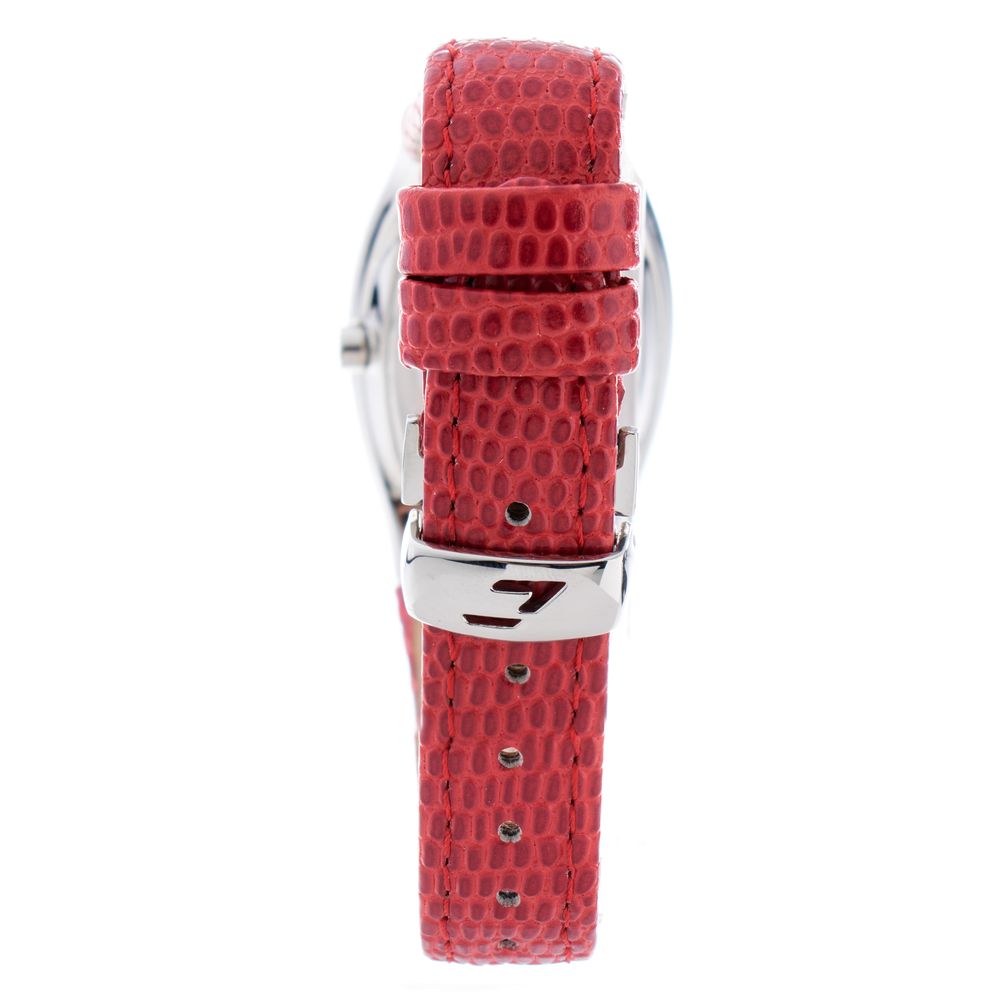 Chronotech Red Leather Dress Watch