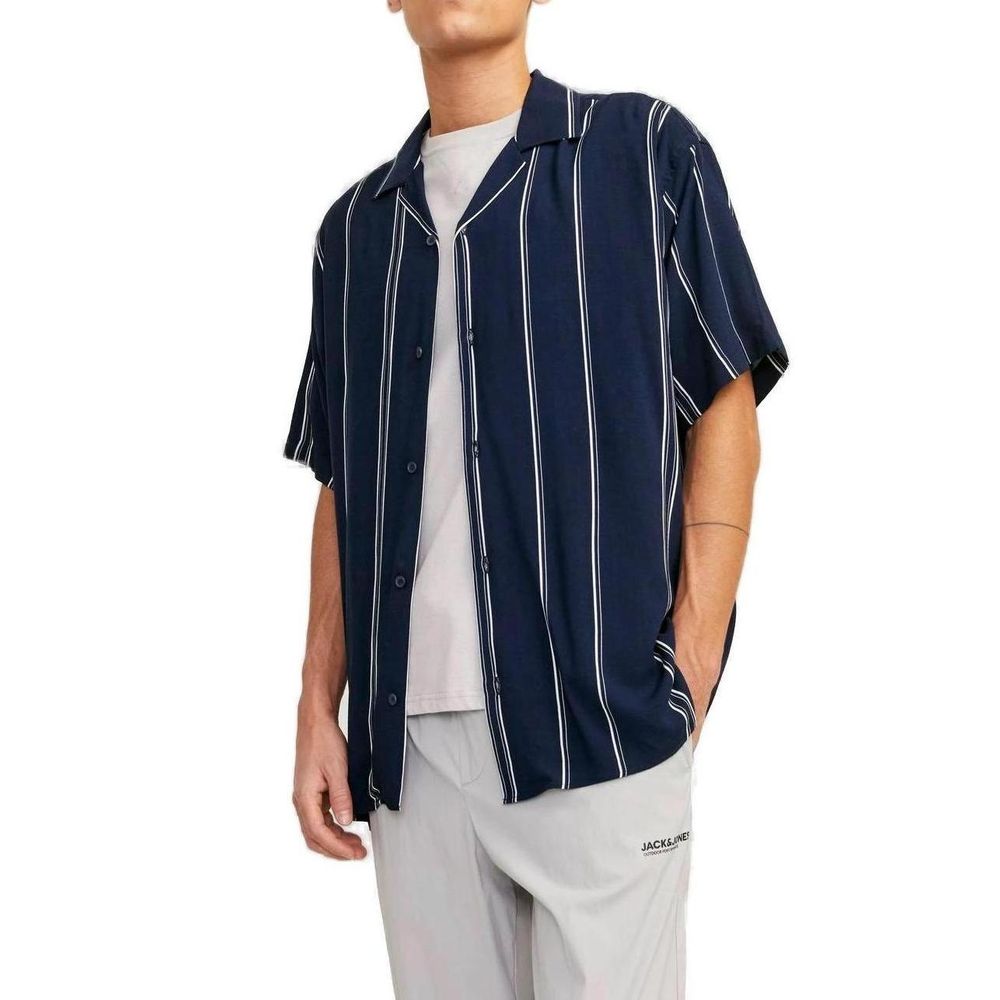 Jack Jones Blue Viscose Shortsleeve