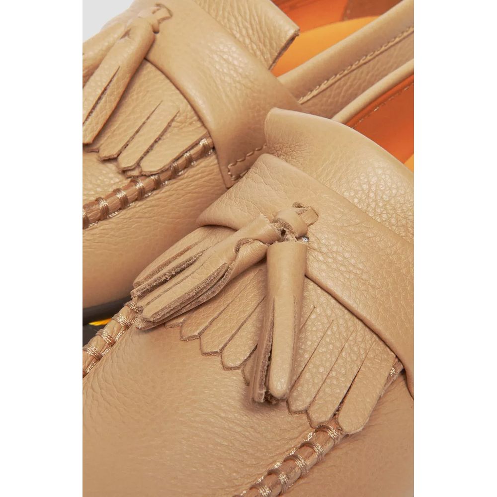 Dr. Martens Beige Leather Platform