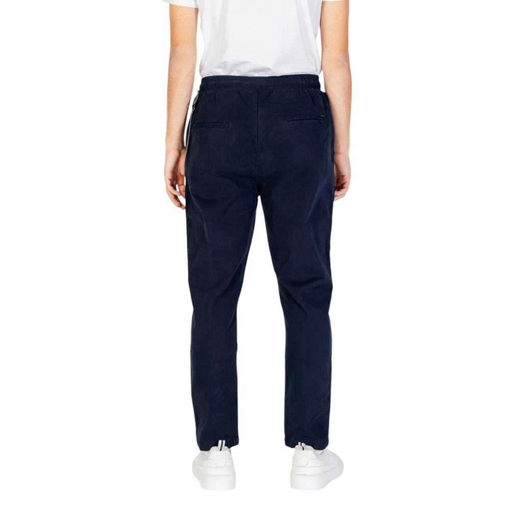 Gianni Lupo Blue Cotton Pant