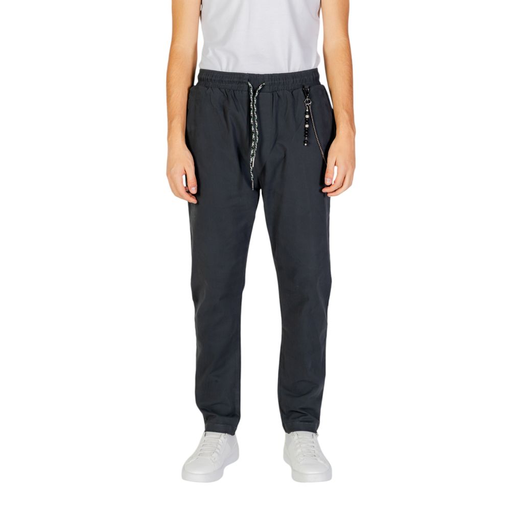 Gianni Lupo Gray Cotton Pant