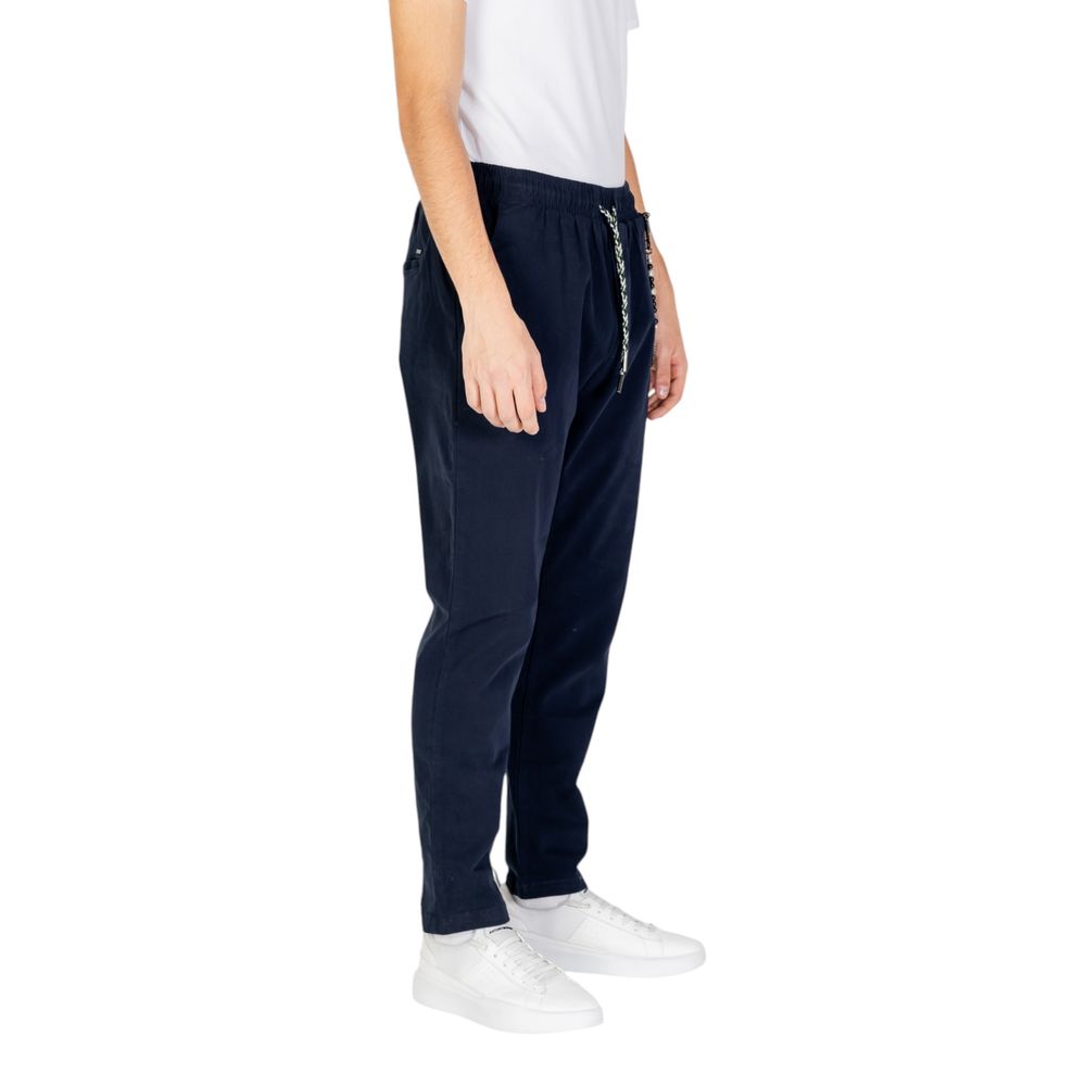 Gianni Lupo Blue Cotton Pant