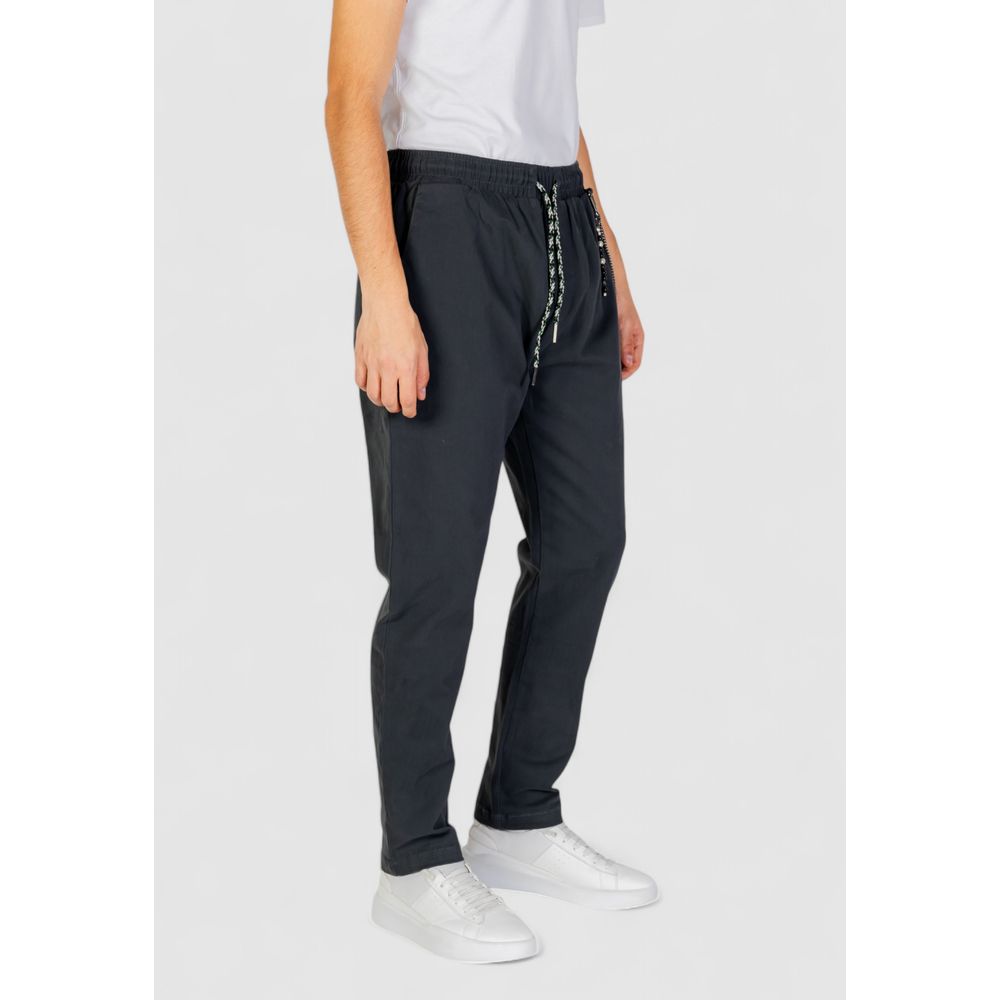Gianni Lupo Gray Cotton Pant