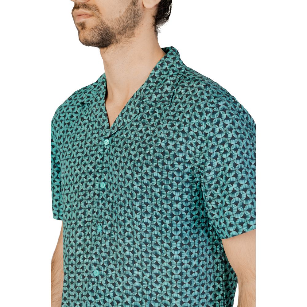 Gianni Lupo Turquoise Viscose Shortsleeve