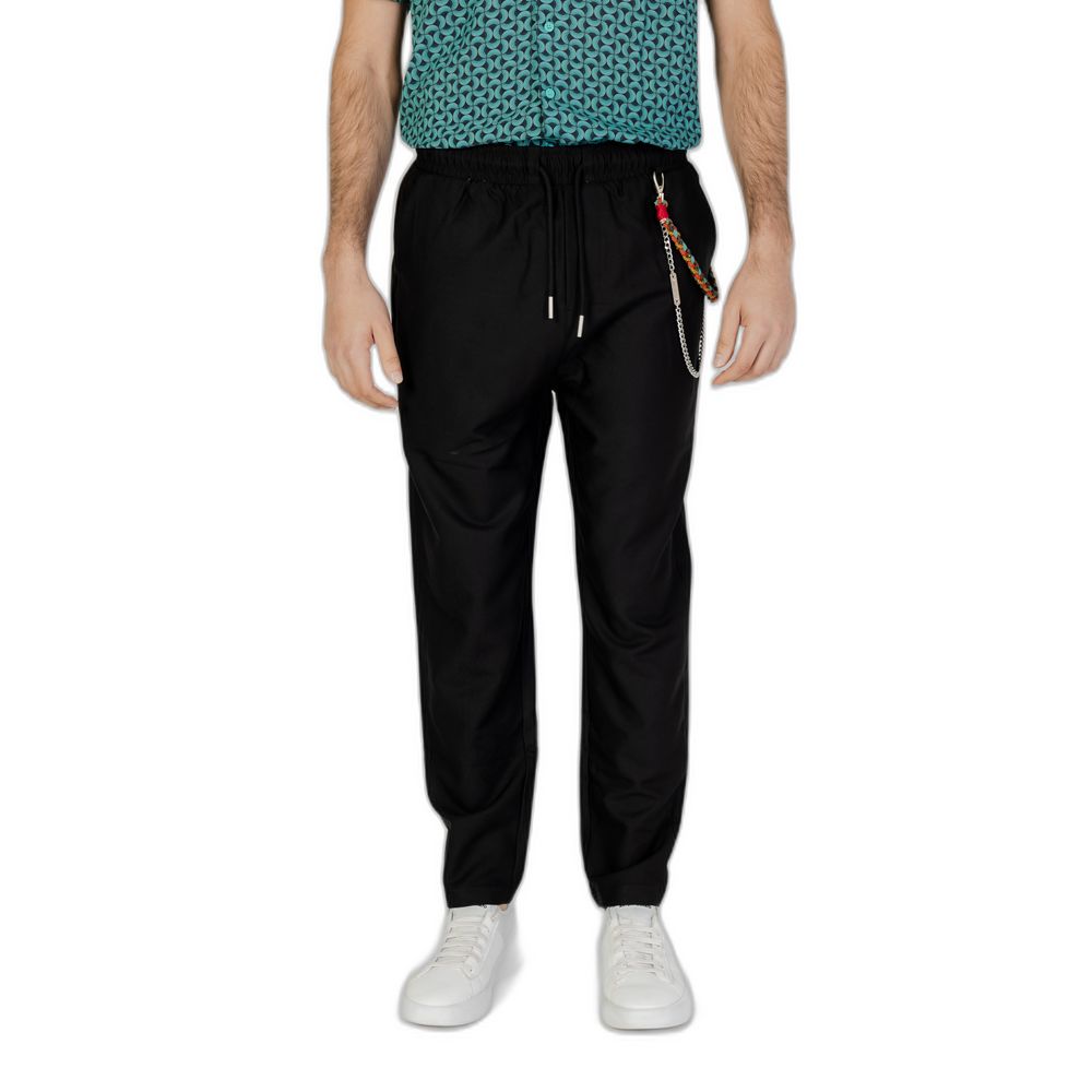 Gianni Lupo Black Polyester Pant