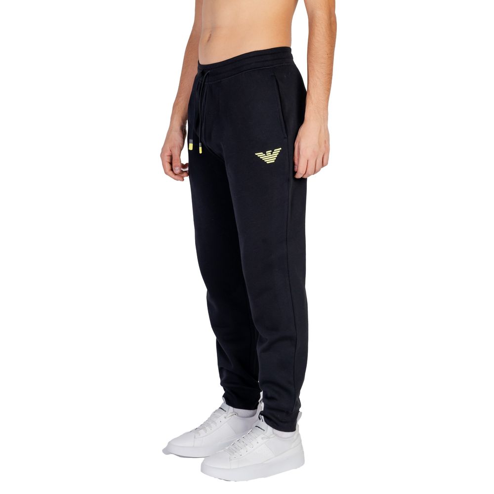 Emporio Armani Underwear Black Cotton Joggers Workout Pant