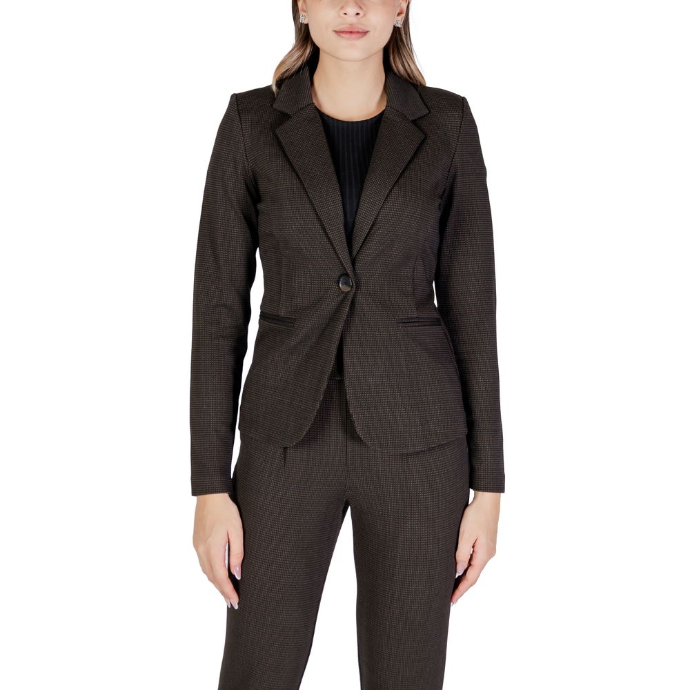 ICHI Brown Polyester Blazer