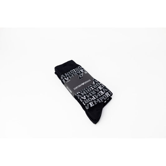 Emporio Armani Underwear Black Cotton Socks