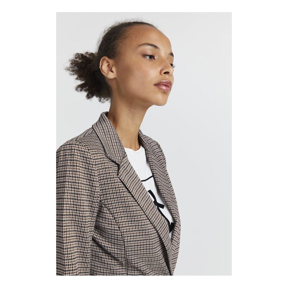 ICHI Beige Polyester Blazer