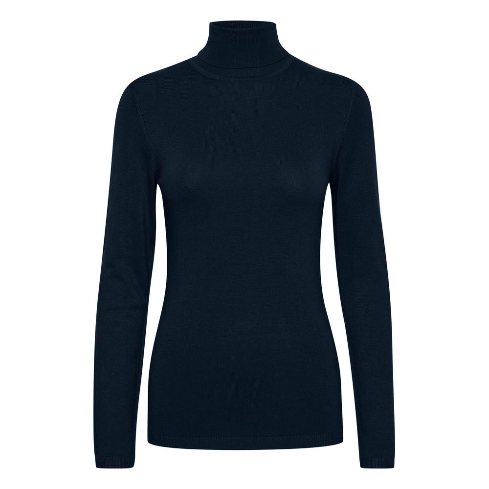 ICHI Blue Viscose Turtleneck