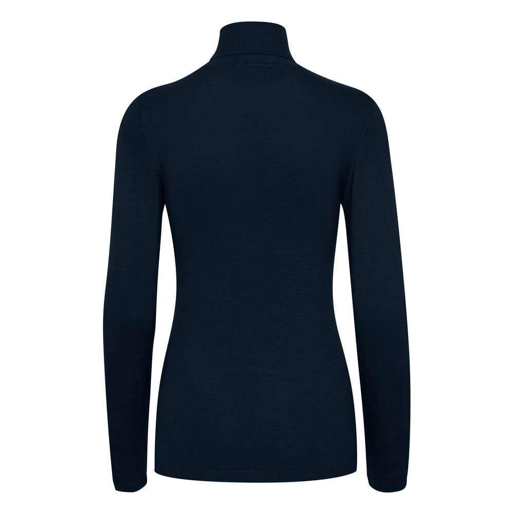 ICHI Blue Viscose Turtleneck