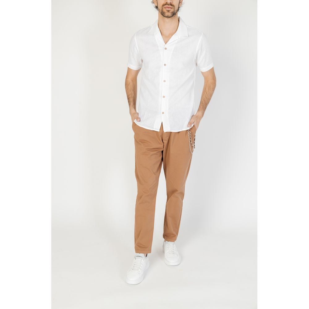Hamaki-Ho White Linen Shortsleeve