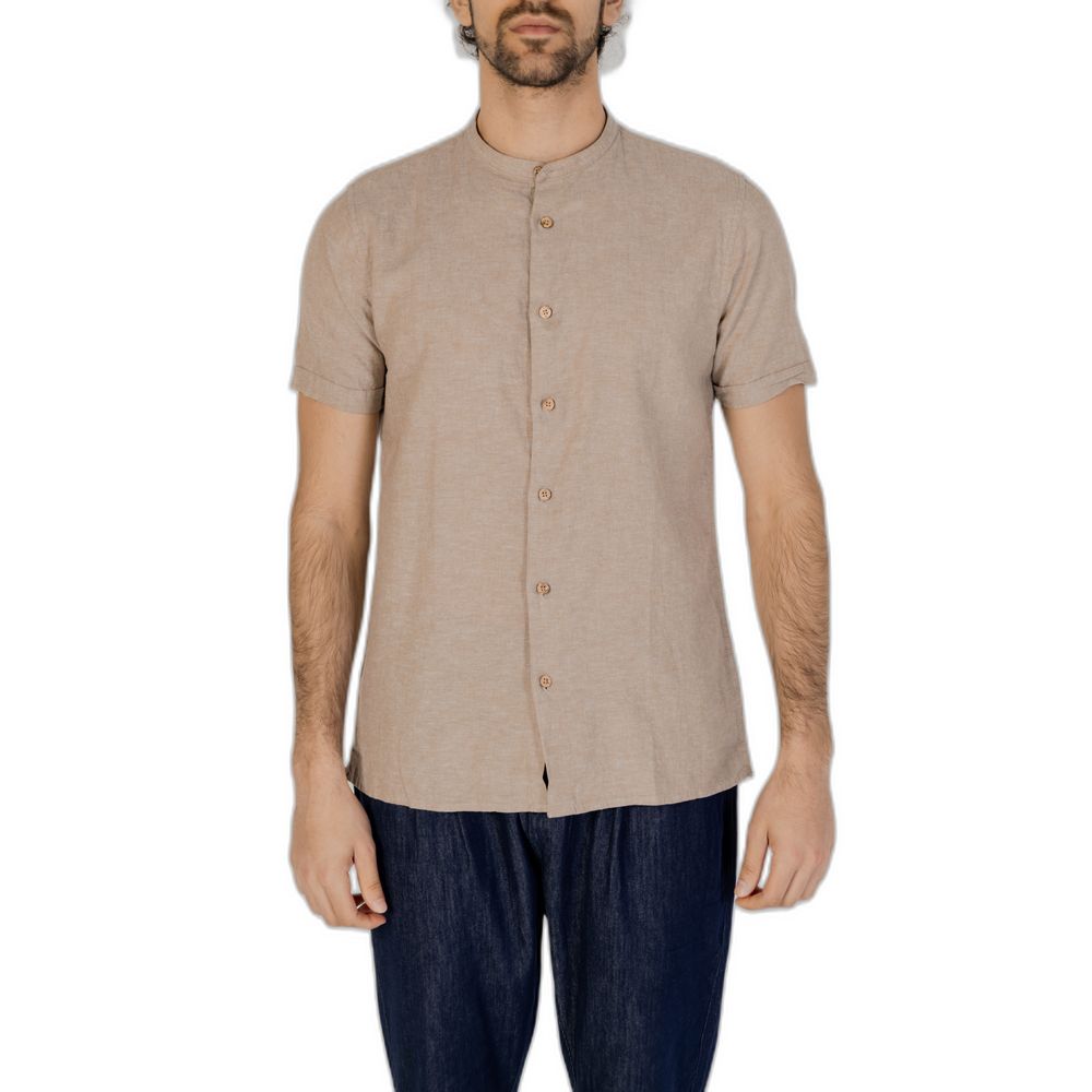 Hamaki-Ho Beige Linen Shortsleeve
