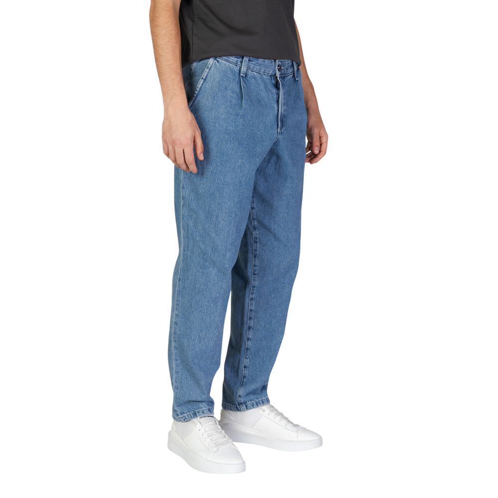 Jack Jones Blue Cotton Relaxed Fit Jean