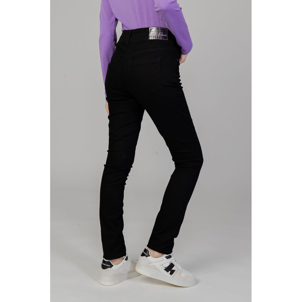 Street One Black Cotton Slim Fit Jean