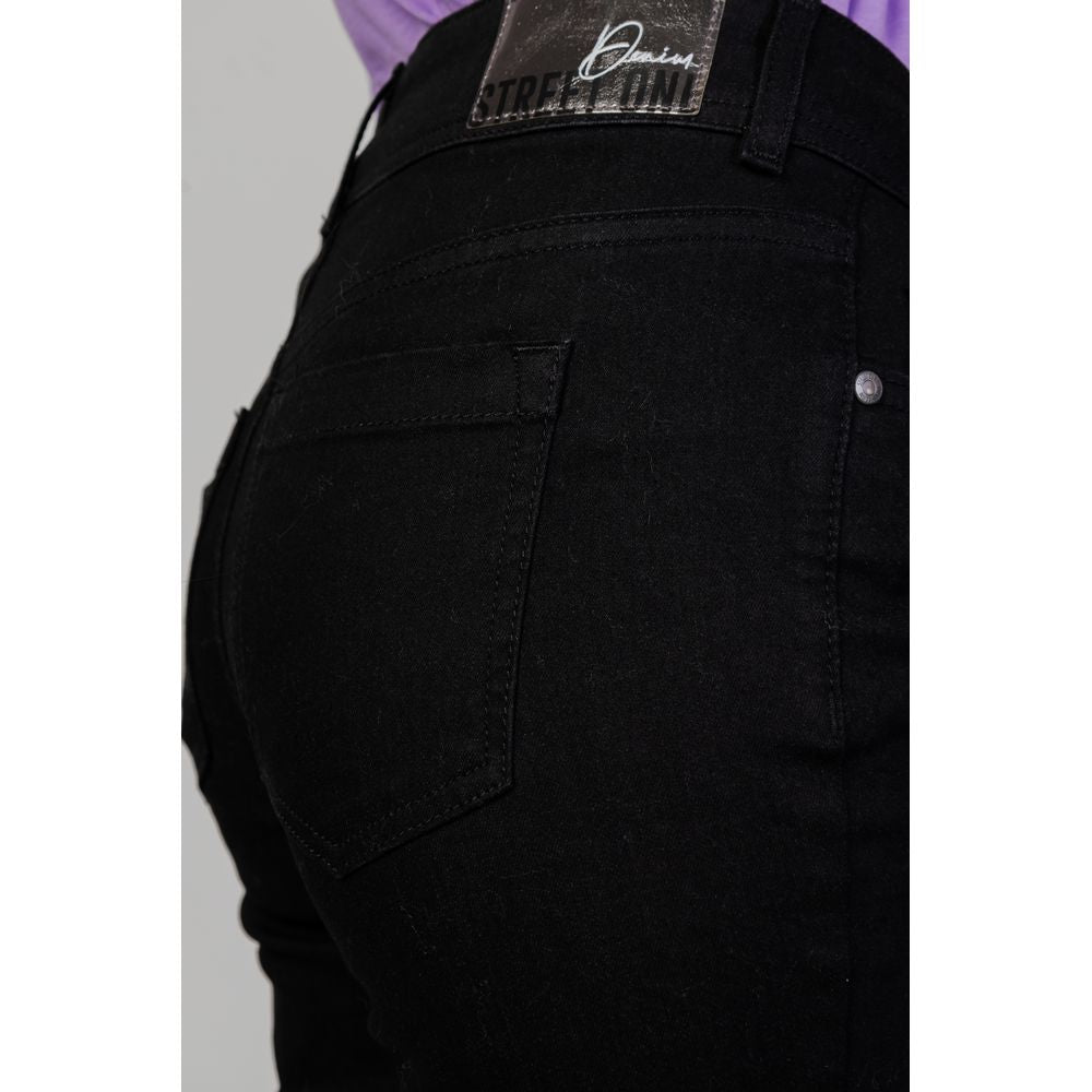 Street One Black Cotton Slim Fit Jean