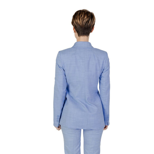 Sandro Ferrone Blue Viscose Blazer