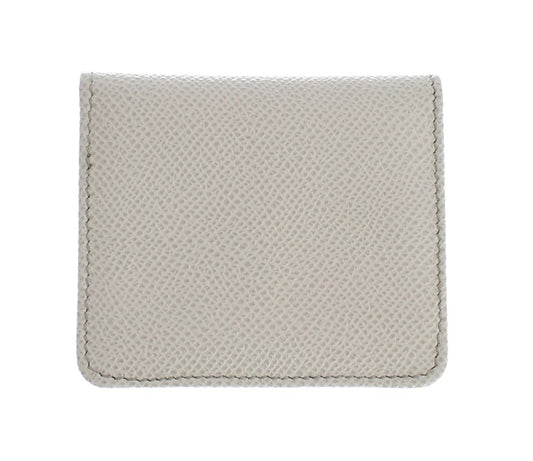 Dolce & Gabbana White Dauphine Leather Case Wallet
