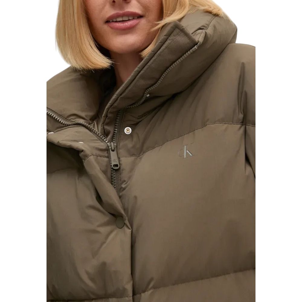Calvin Klein Jeans Brown Polyester Jackets & Coat