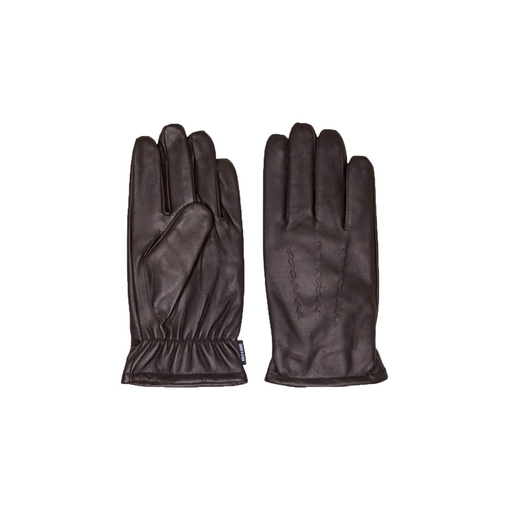 Only & Sons Brown Leather Gloves