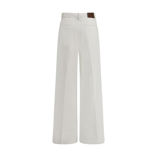 Brunello Cucinelli White Cotton Jeans Denim