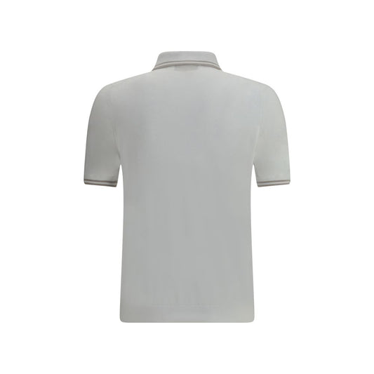 Svevo White Cotton Polo Shirt