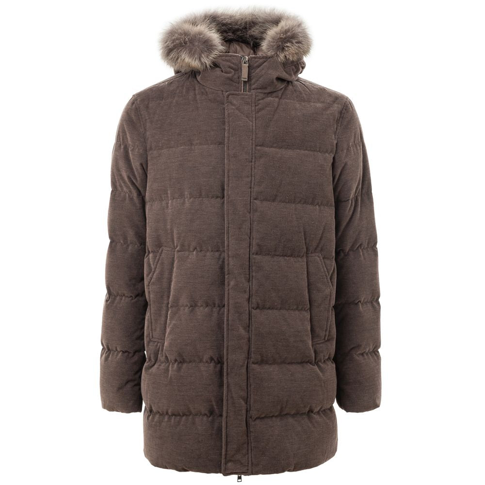 Herno Brown Cotton Jackets & Coat