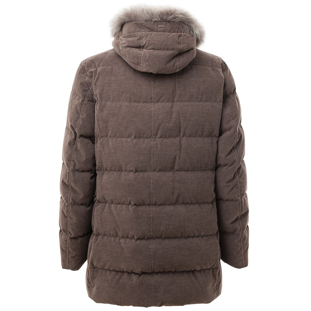 Herno Brown Cotton Jackets & Coat