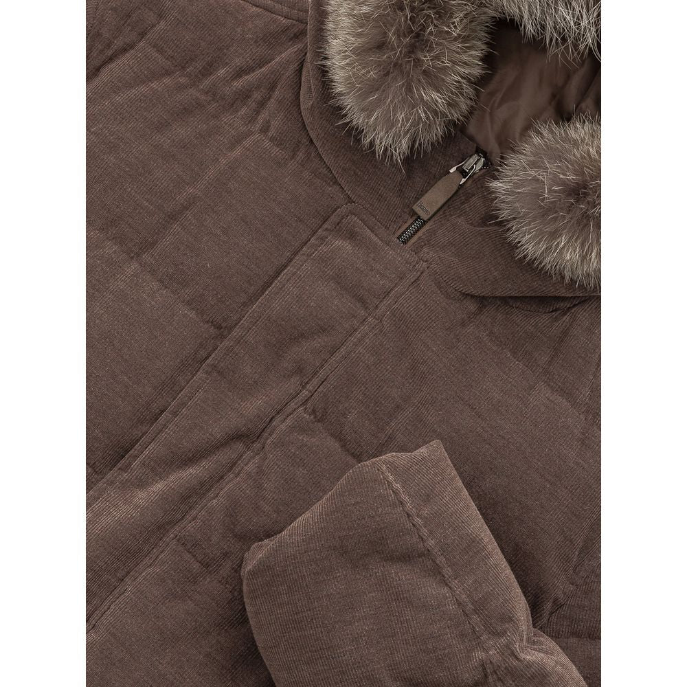 Herno Brown Cotton Jackets & Coat