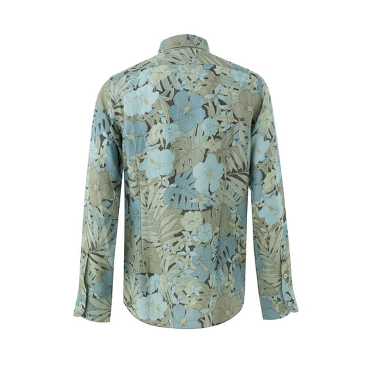 Tom Ford Blue Lyocell Pattern Shirt