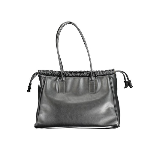 Mario Valentino Black Polyurethane Women Handbag