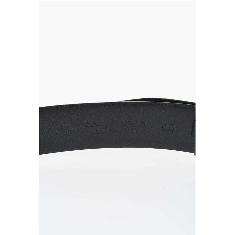 Leather Belt with Palm-Shaped Buckle 35mm