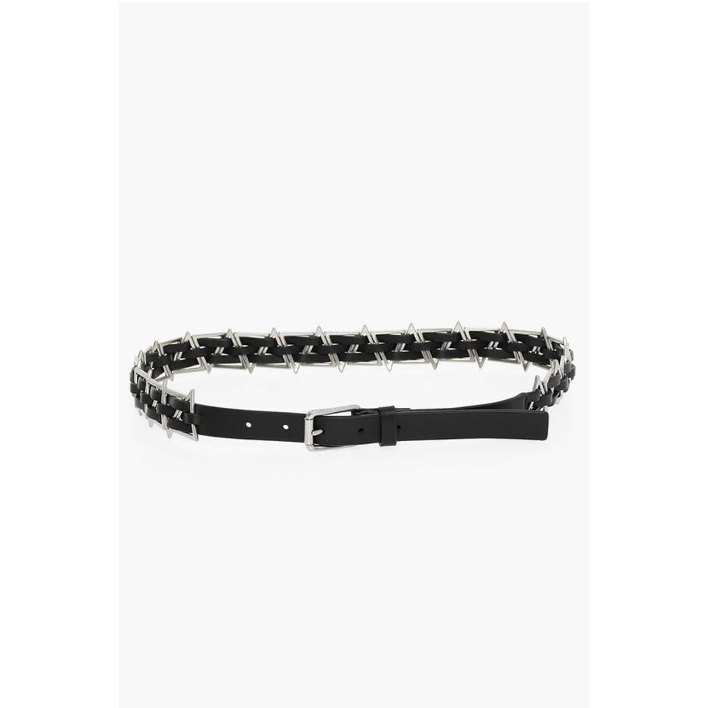 Metal Insert TRIANGLE Leather Belt