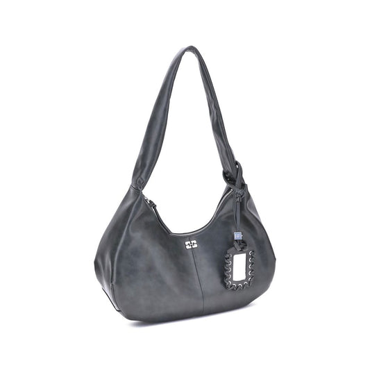 Ganni Black Lyocell Shoulder Bag