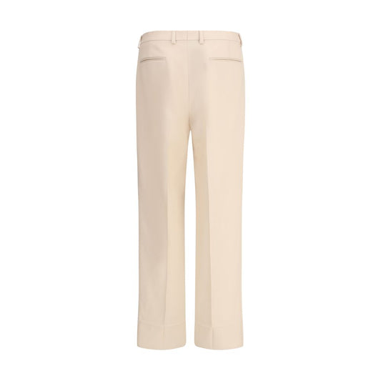 Valentino Beige Fleece Wool Dress Pants