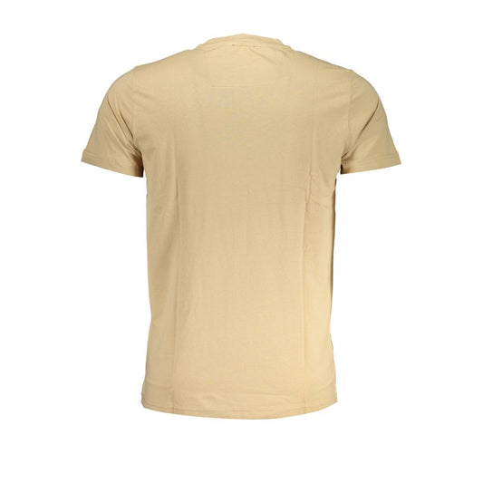 Cavalli Class Beige Cotton Men T-Shirt