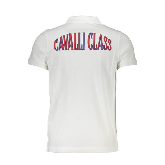 Cavalli Class Bianco Cotton Men Polo