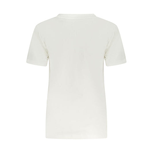 Converse White Cotton Women T-Shirt