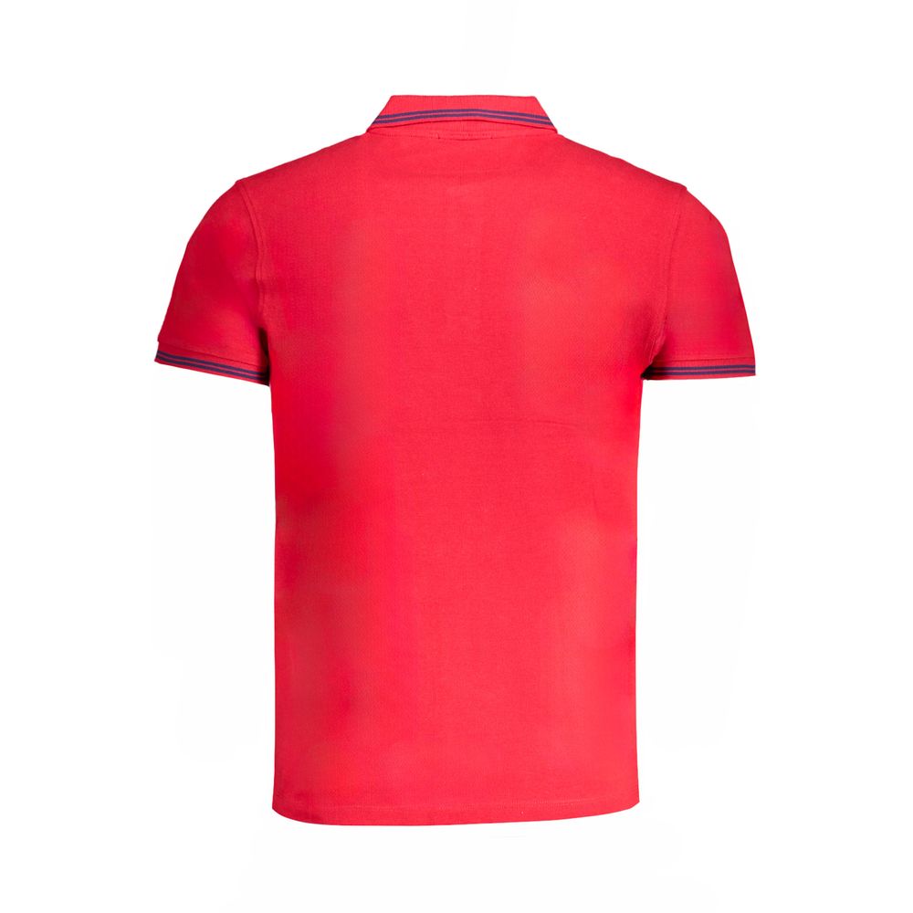 Cavalli Class Red Cotton Men Polo Shirt